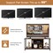 Rustic Brown Mid Century Rustic Brown TV Stand with Adjustable Storage Shelf